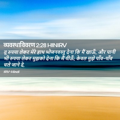 Picture 02 - व्यवस्थाविवरण 2:28 HINIRV - तू रुपया लेकर मेरे - Bible Verse Picture