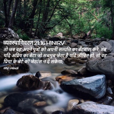 Picture 02 - व्यवस्थाविवरण 21:16 HINIRV - तो जब वह अपने - Bible Verse Picture