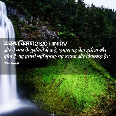 Picture 02 - व्यवस्थाविवरण 21:20 HINIRV - और वे नगर के - Bible Verse Picture