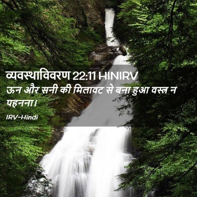 Picture 02 - व्यवस्थाविवरण 22:11 HINIRV - ऊन और सनी की मिलावट - Bible Verse Picture