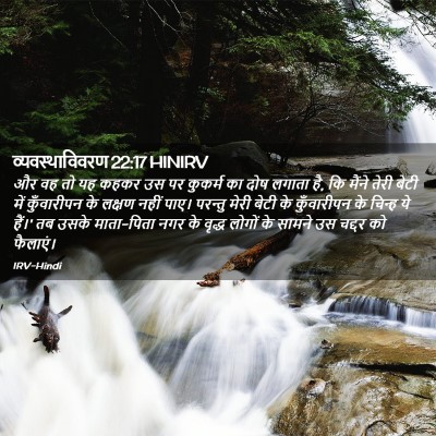 Picture 02 - व्यवस्थाविवरण 22:17 HINIRV - और वह तो यह कहकर उस - Bible Verse Picture