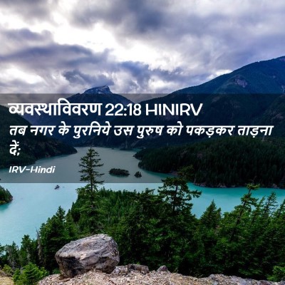 Picture 02 - व्यवस्थाविवरण 22:18 HINIRV - तब नगर के पुरनिये - Bible Verse Picture