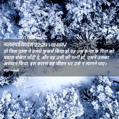 Picture 02 - व्यवस्थाविवरण 22:29 HINIRV - तो जिस पुरुष ने - Bible Verse Picture