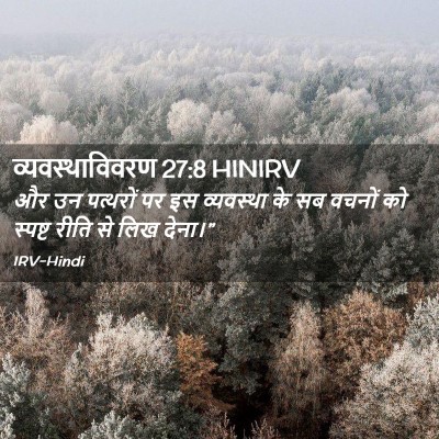 Picture 02 - व्यवस्थाविवरण 27:8 HINIRV - और उन पत्थरों पर इस - Bible Verse Picture