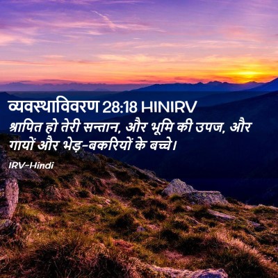 Picture 02 - व्यवस्थाविवरण 28:18 HINIRV - श्रापित हो तेरी - Bible Verse Picture
