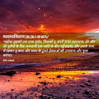 Picture 02 - व्यवस्थाविवरण 28:36 HINIRV - “यहोवा तुझको उस - Bible Verse Picture