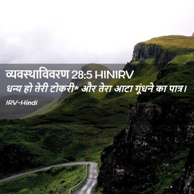 Picture 02 - व्यवस्थाविवरण 28:5 HINIRV - धन्य हो तेरी टोकरी* - Bible Verse Picture