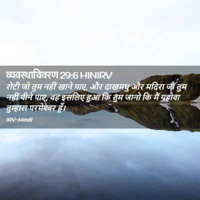 Picture 02 - व्यवस्थाविवरण 29:6 HINIRV - रोटी जो तुम नहीं - Bible Verse Picture