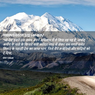 Picture 02 - व्यवस्थाविवरण 3:12 HINIRV - “जो देश हमने उस समय - Bible Verse Picture