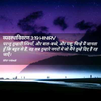 Picture 02 - व्यवस्थाविवरण 3:19 HINIRV - परन्तु तुम्हारी - Bible Verse Picture