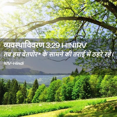 Picture 02 - व्यवस्थाविवरण 3:29 HINIRV - तब हम बेतपोर* के - Bible Verse Picture