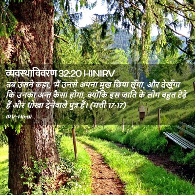 Picture 02 - व्यवस्थाविवरण 32:20 HINIRV - तब उसने कहा, 'मैं - Bible Verse Picture