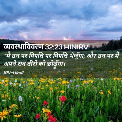 Picture 02 - व्यवस्थाविवरण 32:23 HINIRV - “मैं उन पर विपत्ति - Bible Verse Picture