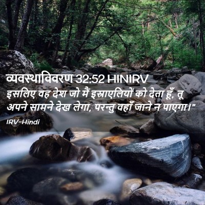 Picture 02 - व्यवस्थाविवरण 32:52 HINIRV - इसलिए वह देश जो मैं - Bible Verse Picture