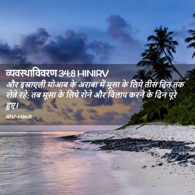 Picture 02 - व्यवस्थाविवरण 34:8 HINIRV - और इस्राएली मोआब - Bible Verse Picture