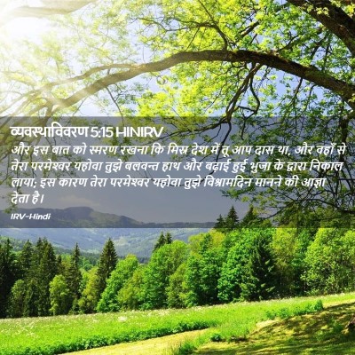 Picture 02 - व्यवस्थाविवरण 5:15 HINIRV - और इस बात को स्मरण - Bible Verse Picture