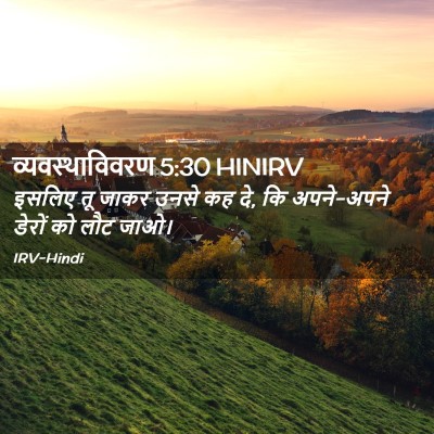Picture 02 - व्यवस्थाविवरण 5:30 HINIRV - इसलिए तू जाकर उनसे - Bible Verse Picture