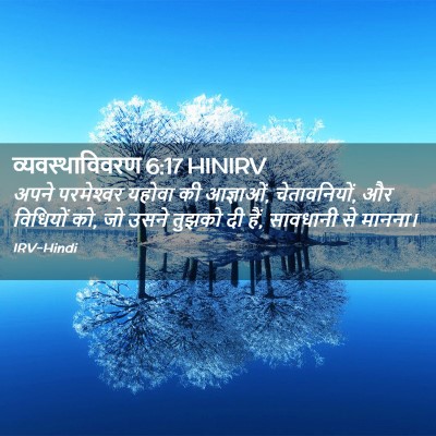 Picture 02 - व्यवस्थाविवरण 6:17 HINIRV - अपने परमेश्‍वर - Bible Verse Picture