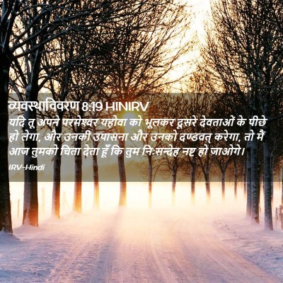Picture 02 - व्यवस्थाविवरण 8:19 HINIRV - यदि तू अपने - Bible Verse Picture