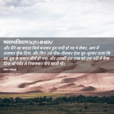 Picture 02 - व्यवस्थाविवरण 9:21 HINIRV - और मैंने वह बछड़ा - Bible Verse Picture