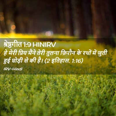 Picture 02 - श्रेष्ठगीत 1:9 HINIRV - हे मेरी प्रिय - Bible Verse Picture