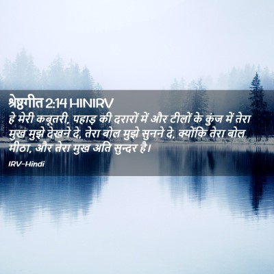 Picture 02 - श्रेष्ठगीत 2:14 HINIRV - हे मेरी कबूतरी, - Bible Verse Picture