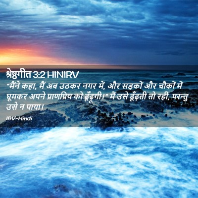 Picture 02 - श्रेष्ठगीत 3:2 HINIRV - “मैंने कहा, मैं अब - Bible Verse Picture