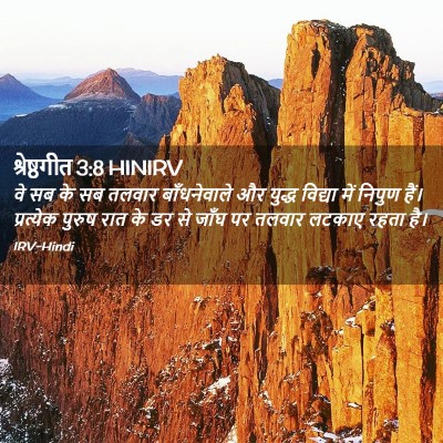Picture 02 - श्रेष्ठगीत 3:8 HINIRV - वे सब के सब तलवार - Bible Verse Picture