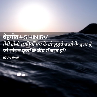 Picture 02 - श्रेष्ठगीत 4:5 HINIRV - तेरी दोनों - Bible Verse Picture