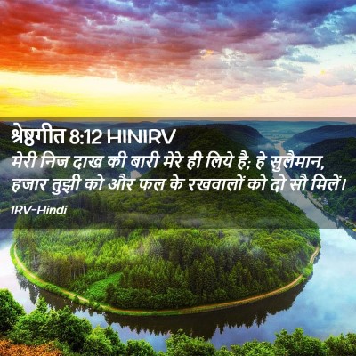 Picture 02 - श्रेष्ठगीत 8:12 HINIRV - मेरी निज दाख की - Bible Verse Picture
