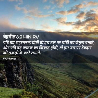 Picture 02 - श्रेष्ठगीत 8:9 HINIRV - यदि वह शहरपनाह - Bible Verse Picture