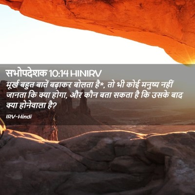 Picture 02 - सभोपदेशक 10:14 HINIRV - मूर्ख बहुत बातें - Bible Verse Picture