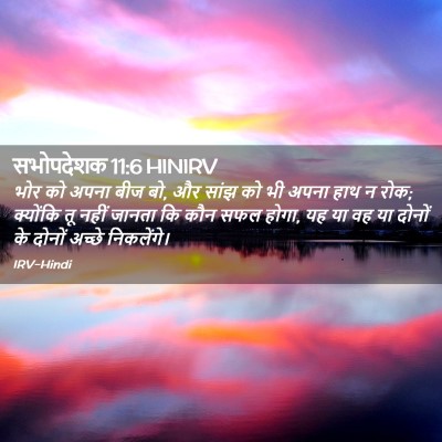 Picture 02 - सभोपदेशक 11:6 HINIRV - भोर को अपना बीज बो, - Bible Verse Picture