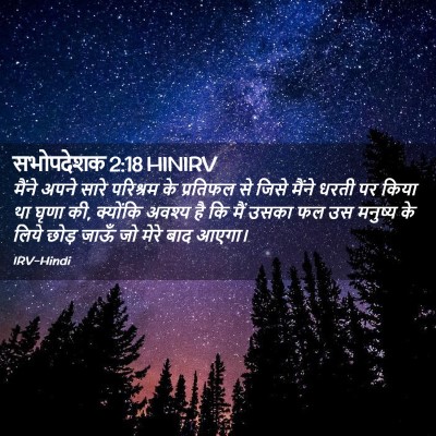 Picture 02 - सभोपदेशक 2:18 HINIRV - मैंने अपने सारे - Bible Verse Picture