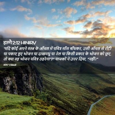 Picture 02 - हाग्गै 2:12 HINIRV - 'यदि कोई अपने - Bible Verse Picture