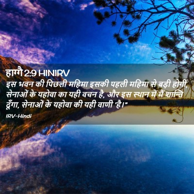 Picture 02 - हाग्गै 2:9 HINIRV - इस भवन की पिछली - Bible Verse Picture