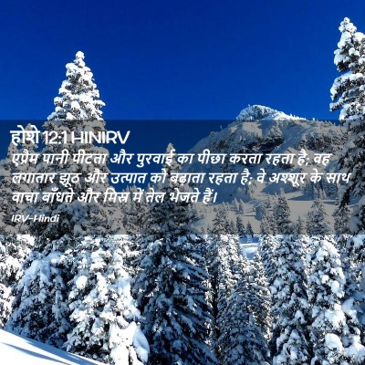 Picture 02 - होशे 12:1 HINIRV - एप्रैम पानी पीटता - Bible Verse Picture
