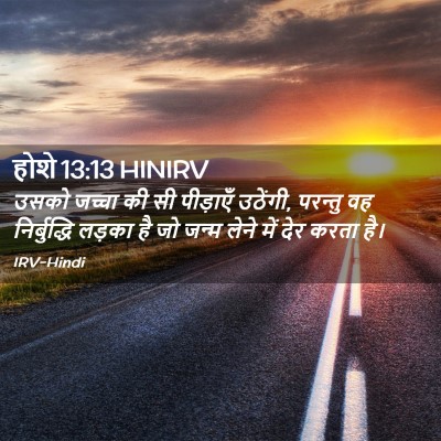 Picture 02 - होशे 13:13 HINIRV - उसको जच्चा की सी - Bible Verse Picture