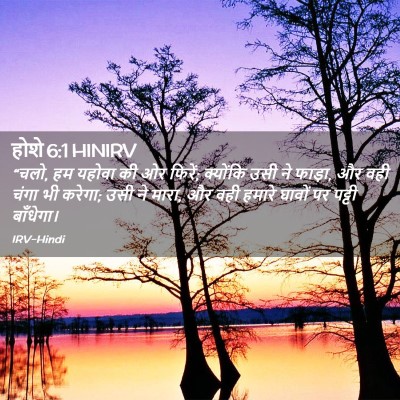 Picture 02 - होशे 6:1 HINIRV - “चलो, हम यहोवा की - Bible Verse Picture