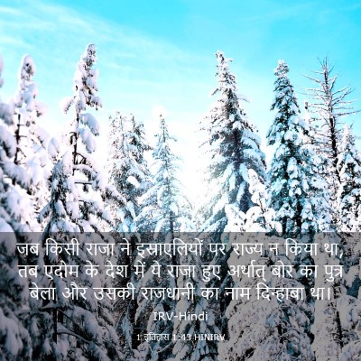Picture 03 - 1 इतिहास 1:43 HINIRV - जब किसी राजा ने - Bible Verse Picture