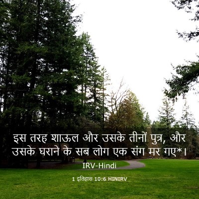 Picture 03 - 1 इतिहास 10:6 HINIRV - इस तरह शाऊल और उसके - Bible Verse Picture