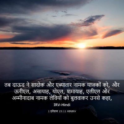 Picture 03 - 1 इतिहास 15:11 HINIRV - तब दाऊद ने सादोक और - Bible Verse Picture