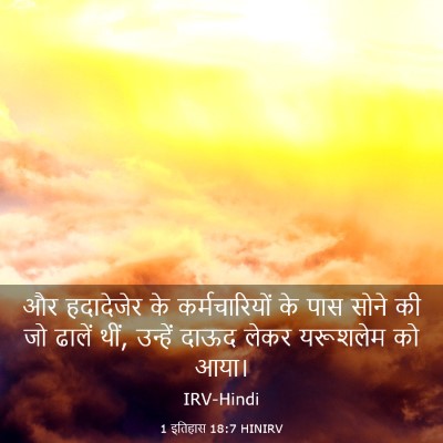 Picture 03 - 1 इतिहास 18:7 HINIRV - और हदादेजेर के - Bible Verse Picture