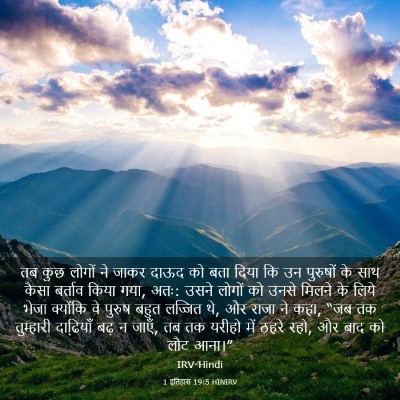 Picture 03 - 1 इतिहास 19:5 HINIRV - तब कुछ लोगों ने - Bible Verse Picture