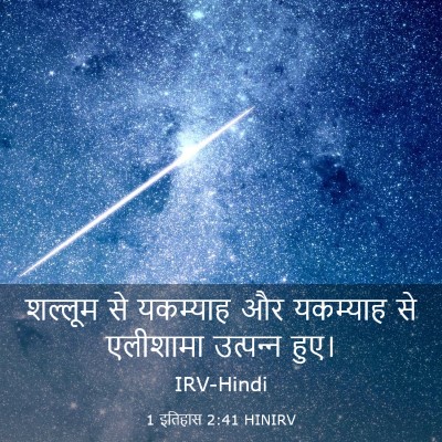 Picture 03 - 1 इतिहास 2:41 HINIRV - शल्लूम से यकम्याह - Bible Verse Picture