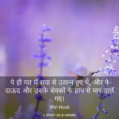 Picture 03 - 1 इतिहास 20:8 HINIRV - ये ही गत में रापा - Bible Verse Picture