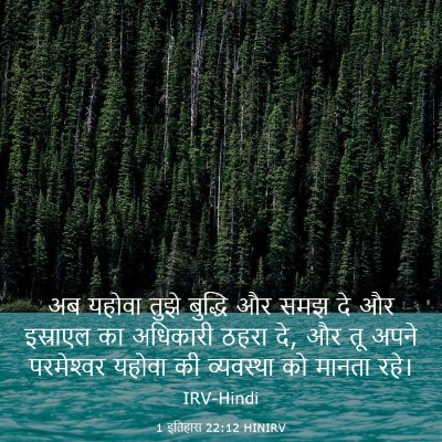 Picture 03 - 1 इतिहास 22:12 HINIRV - अब यहोवा तुझे - Bible Verse Picture