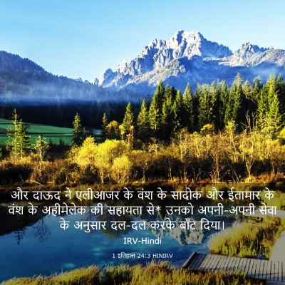 Picture 03 - 1 इतिहास 24:3 HINIRV - और दाऊद ने एलीआजर - Bible Verse Picture