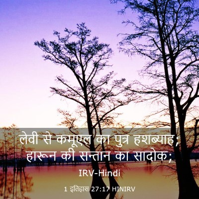 Picture 03 - 1 इतिहास 27:17 HINIRV - लेवी से कमूएल का - Bible Verse Picture