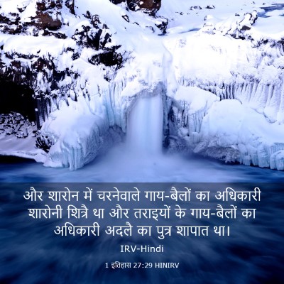 Picture 03 - 1 इतिहास 27:29 HINIRV - और शारोन में - Bible Verse Picture